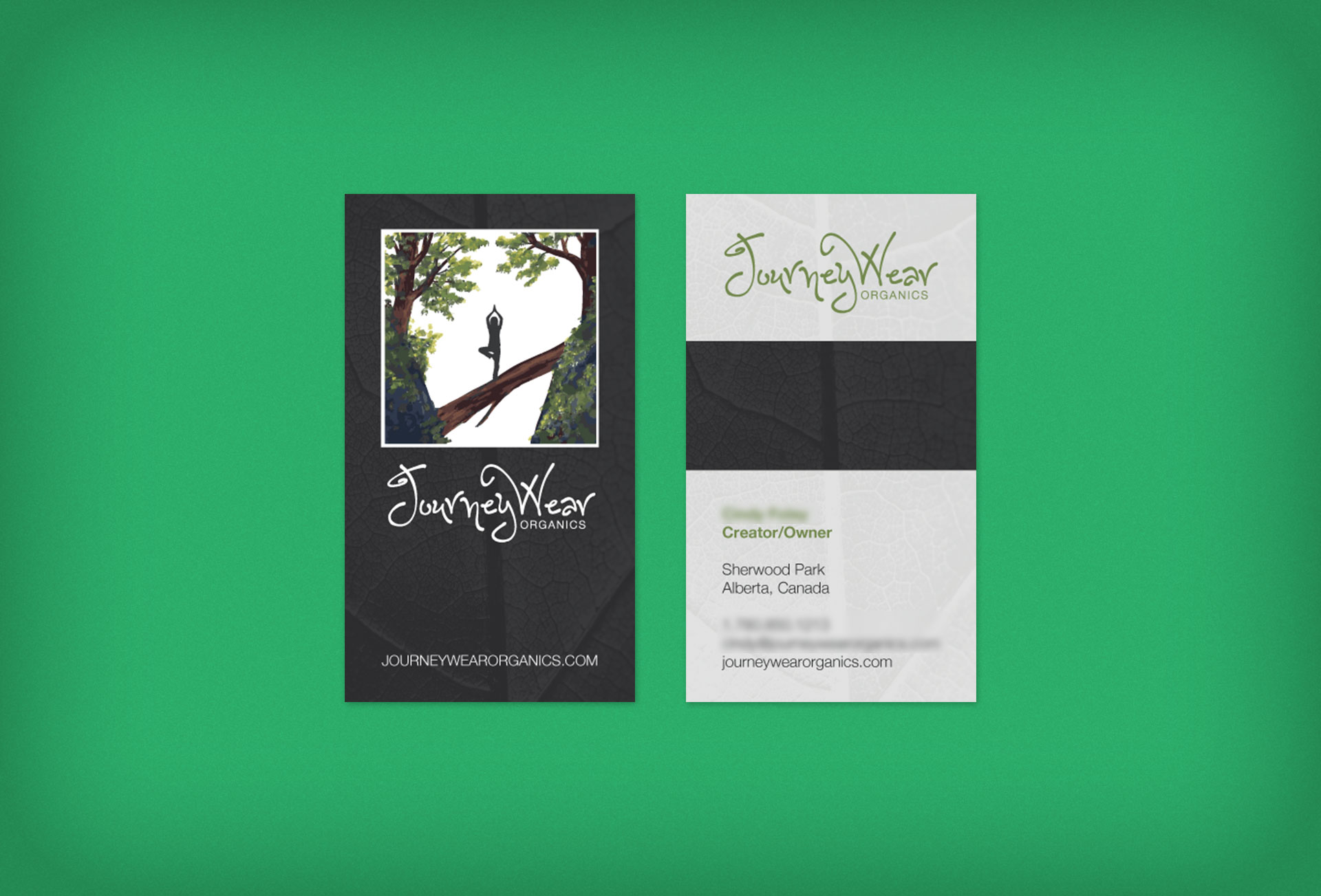 JourneyWear Organics Business Cards